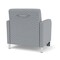 Lesro Siena Lounge Reception Wide Guest Chair w/ Front Casters, Brushed Steel Back Legs, RS Fog Uph SN1201 - alternate 3